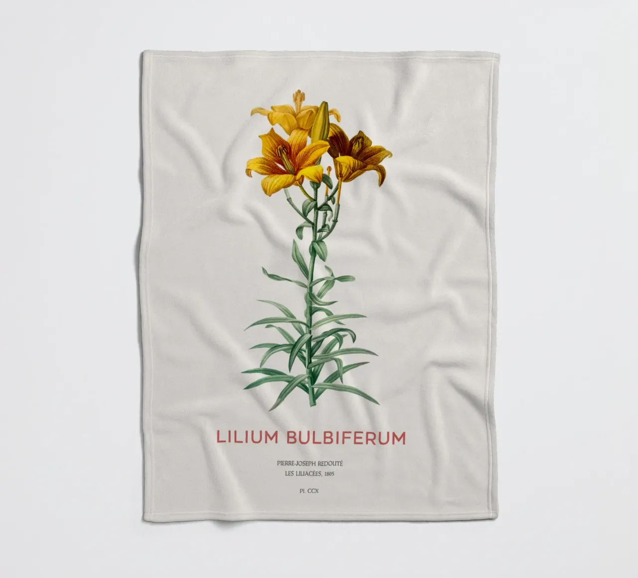 Giglio di fuoco o Lilium bulbiferum coperta in pile da Vintagrafica