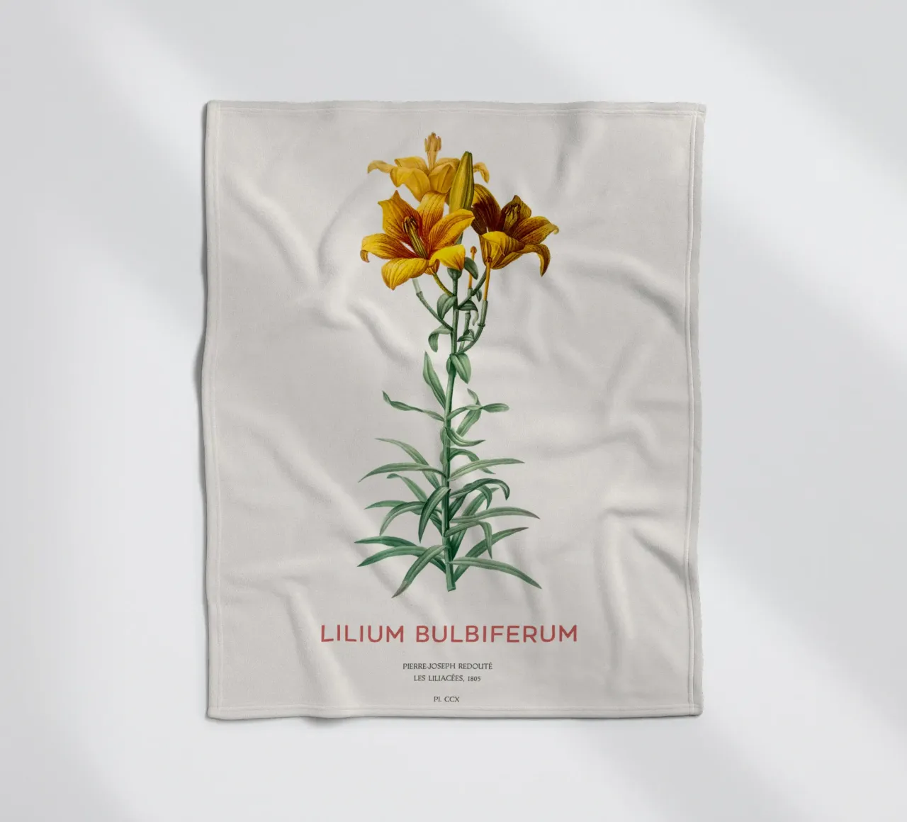 Giglio di fuoco o Lilium bulbiferum coperta in pile da Vintagrafica