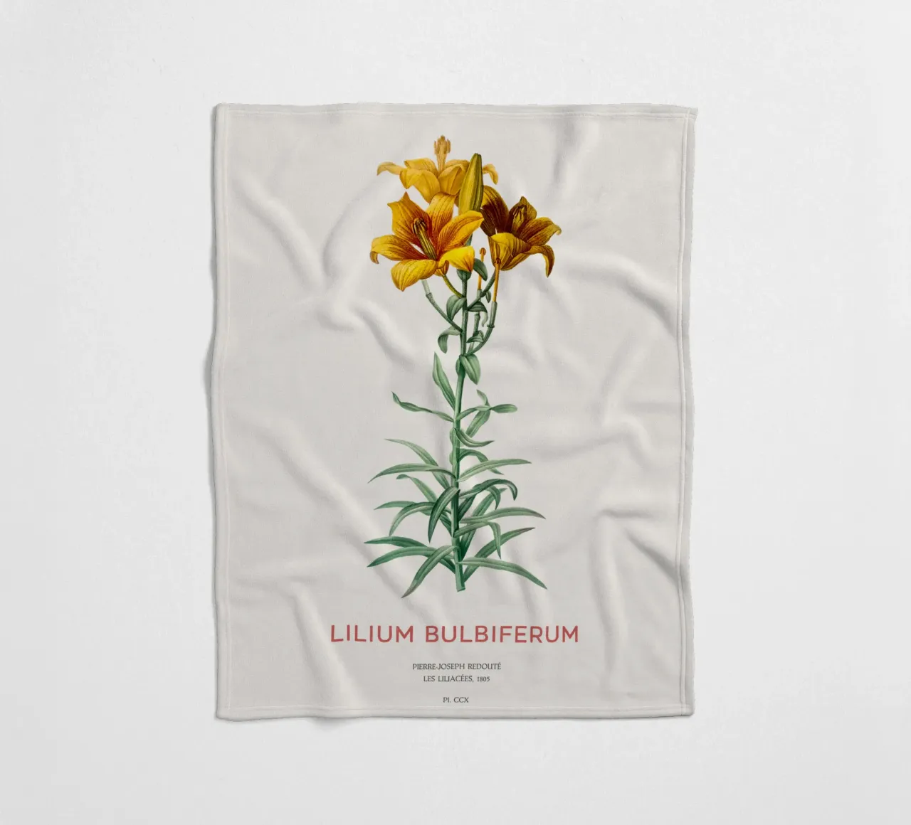 Giglio di fuoco o Lilium bulbiferum coperta in pile da Vintagrafica