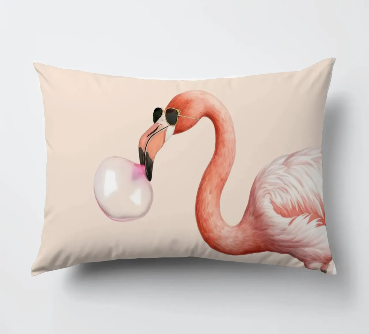 BUBBLE GUM FLAMINGO cuscino da Dagmar Pels