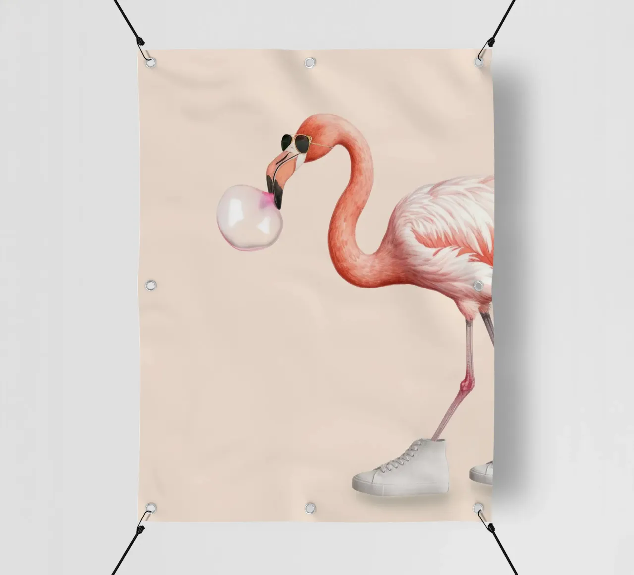 BUBBLE GUM FLAMINGO telo in pvc da Dagmar Pels