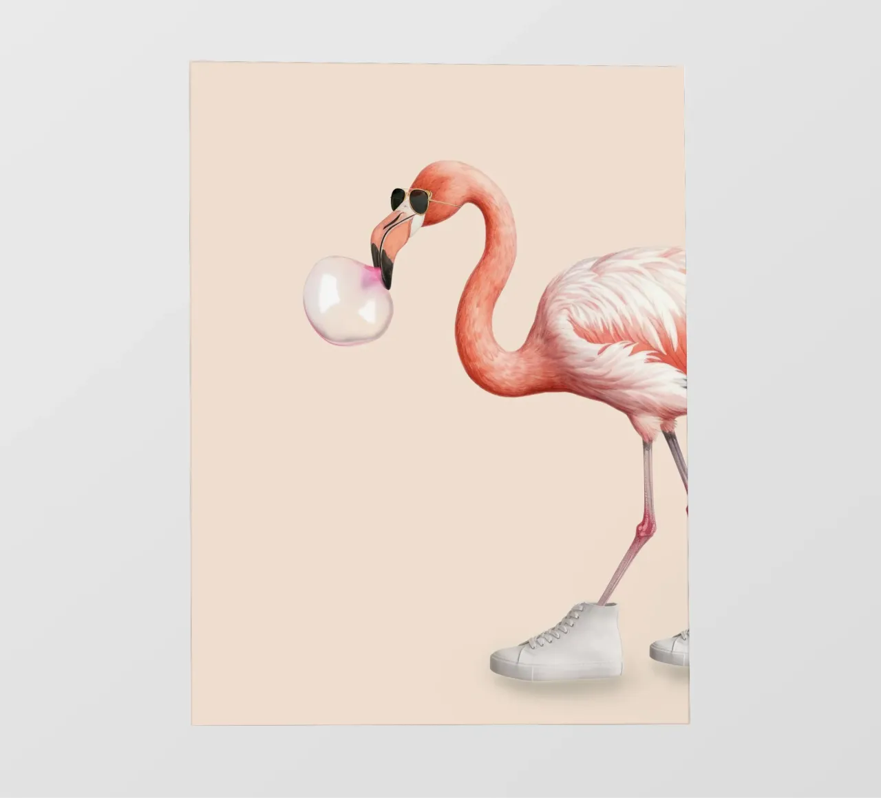 BUBBLE GUM FLAMINGO telo in pvc da Dagmar Pels