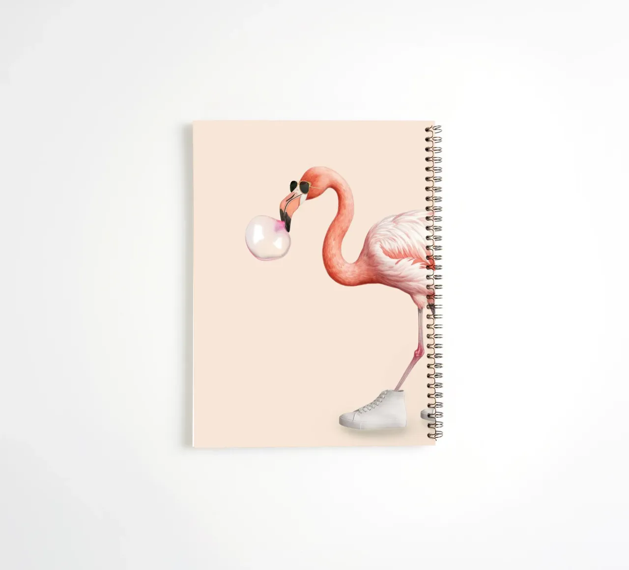 BUBBLE GUM FLAMINGO spiral notebook by Dagmar Pels