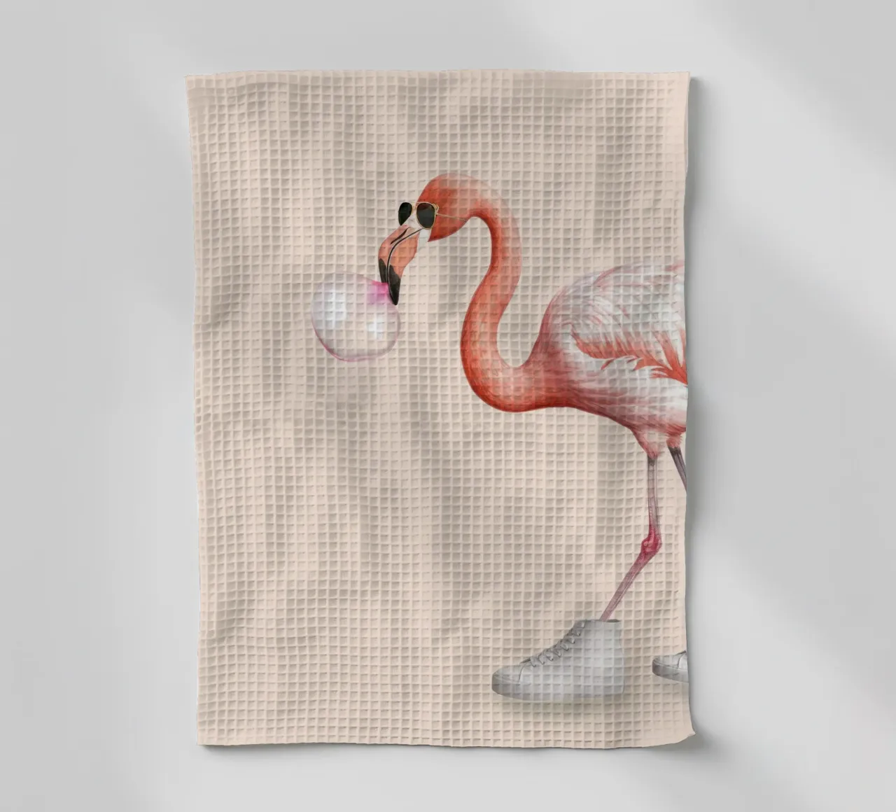 BUBBLE GUM FLAMINGO canovaccio da cucina da Dagmar Pels