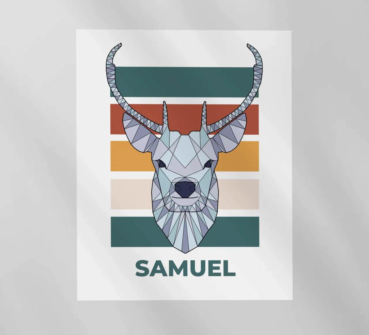 Retro Hirsch mit Name pellicola backlit da BAINAI KIDS