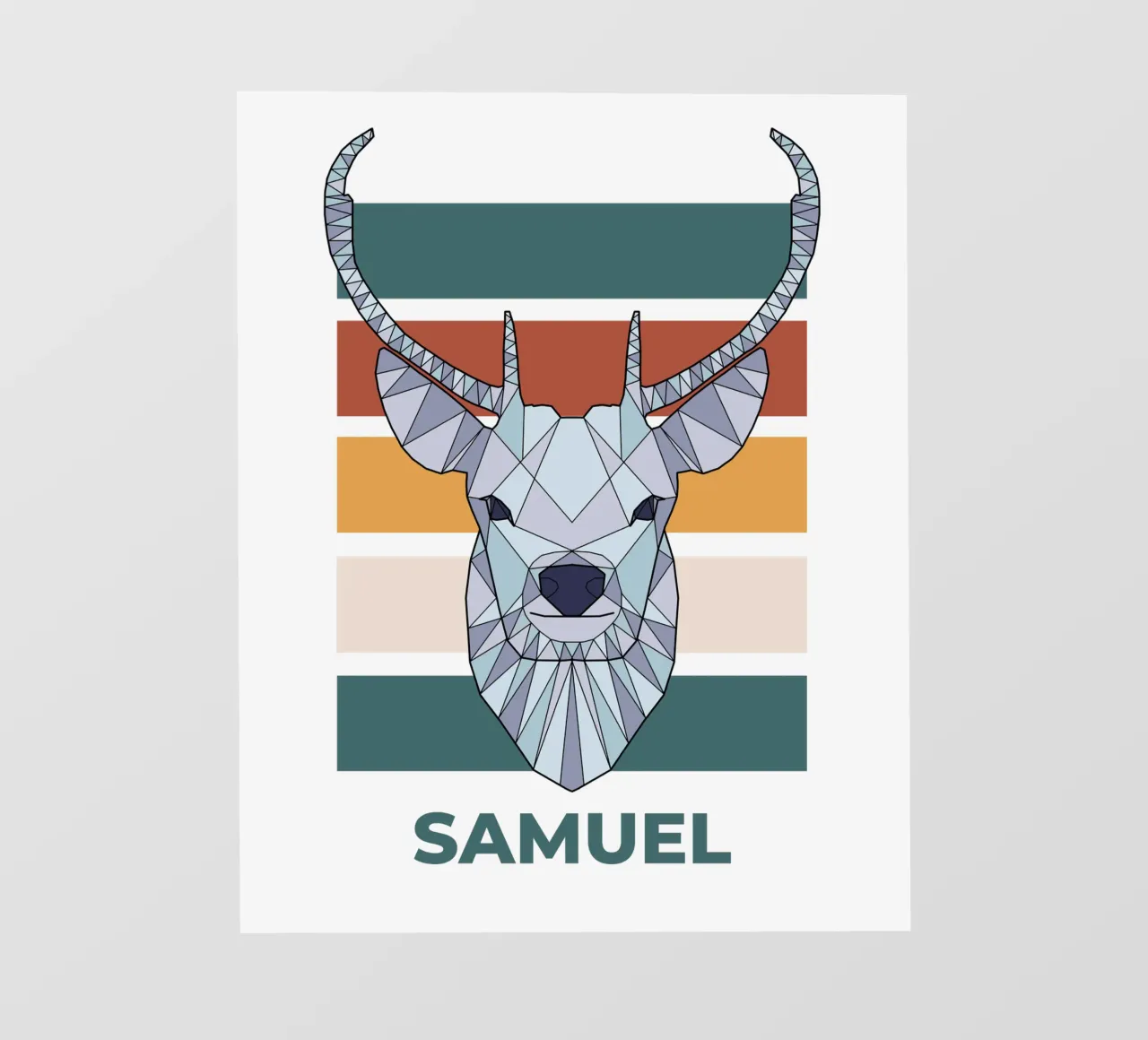 Retro Hirsch mit Name pellicola backlit da BAINAI KIDS