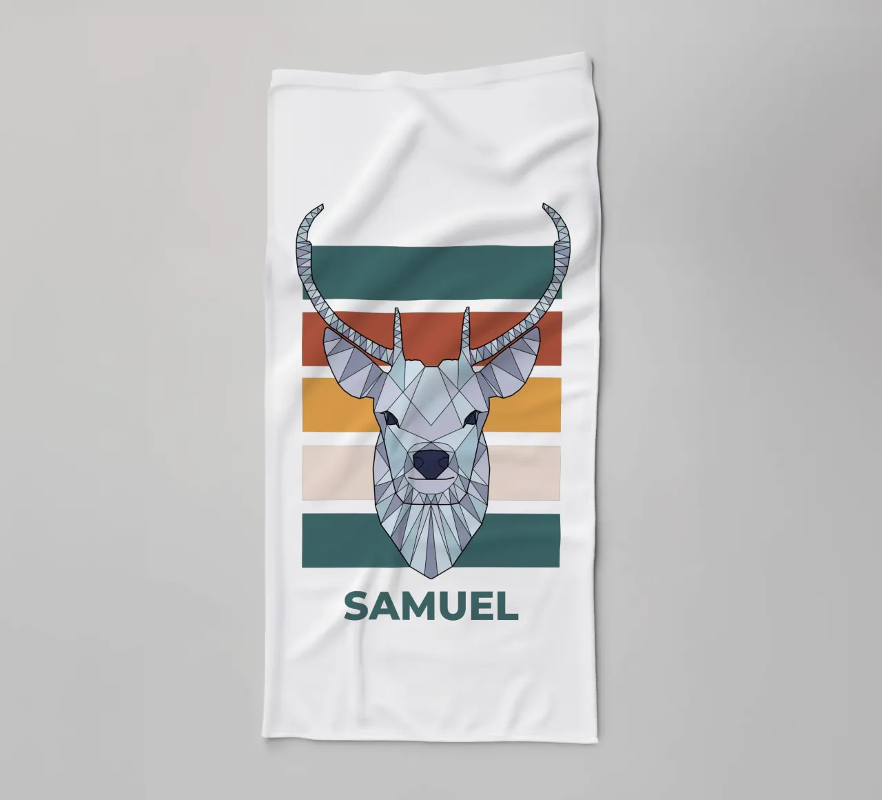 Retro Hirsch mit Name asciugamano da bagno da BAINAI KIDS