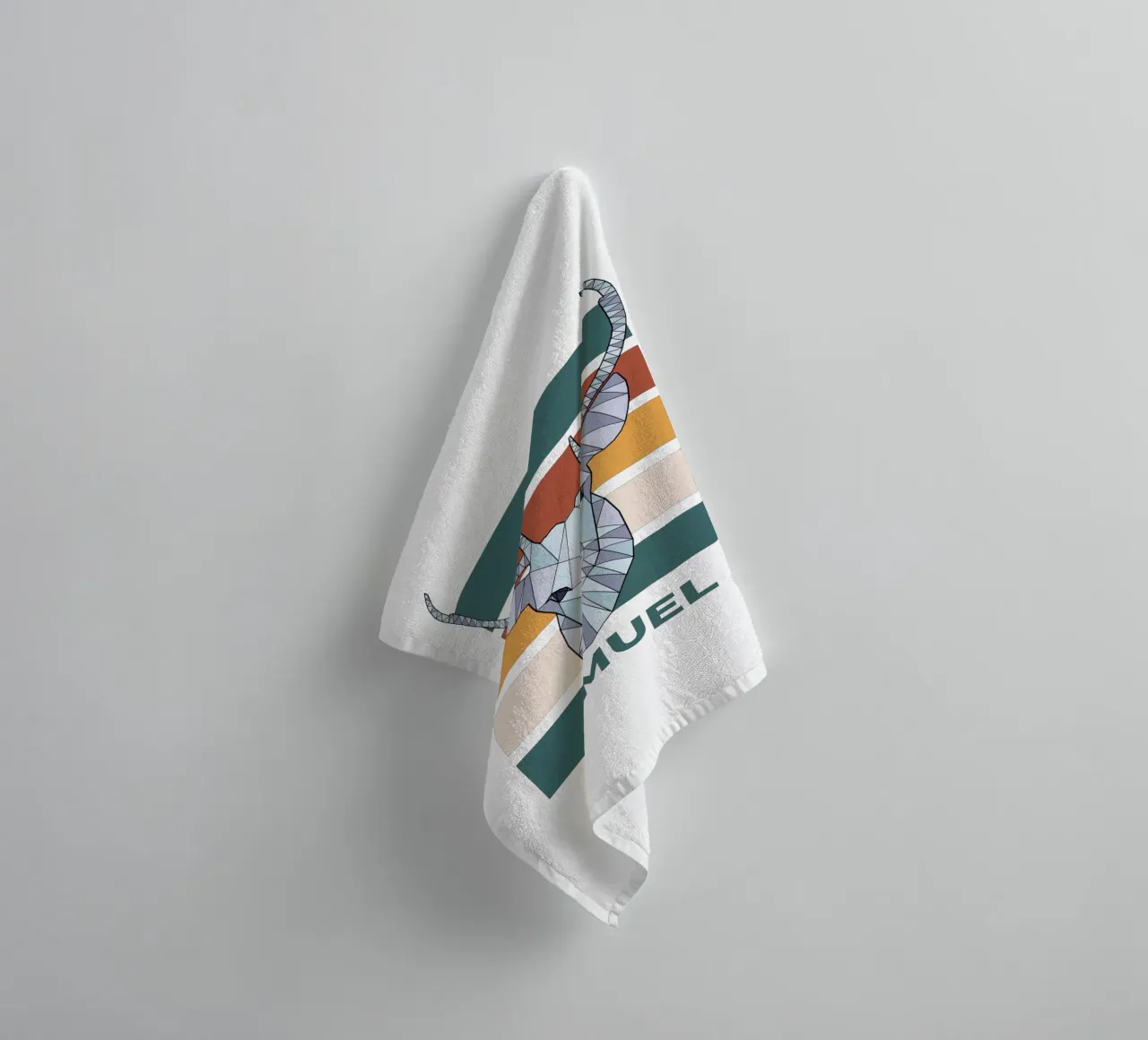 Retro Hirsch mit Name asciugamano da bagno da BAINAI KIDS