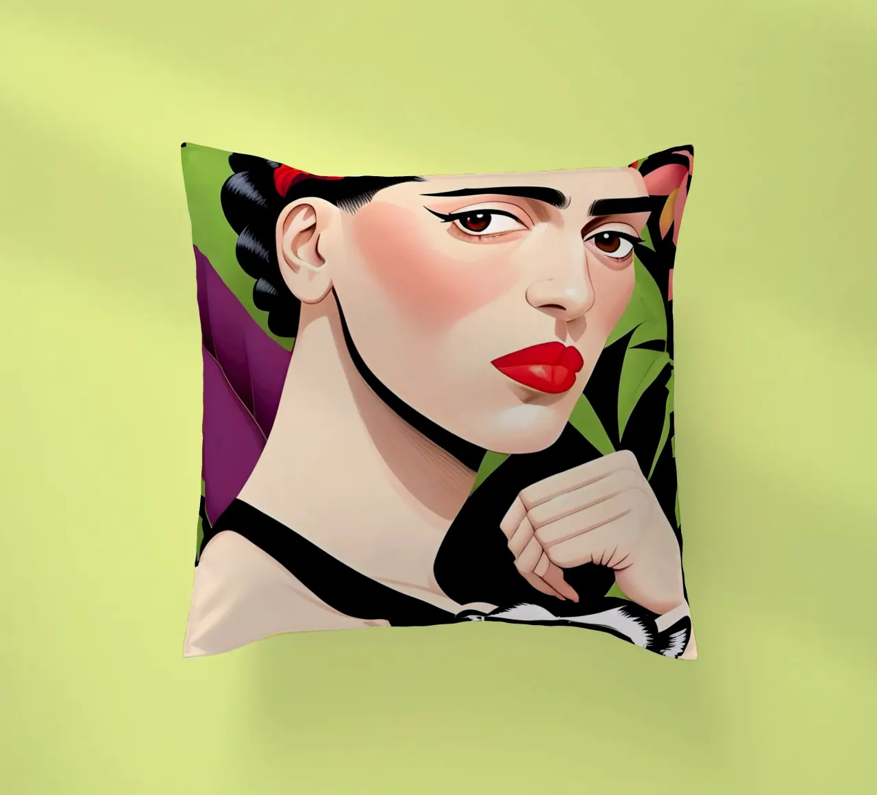 FRIDA KAHLO CON SCIMMIA cuscino da ART DECO