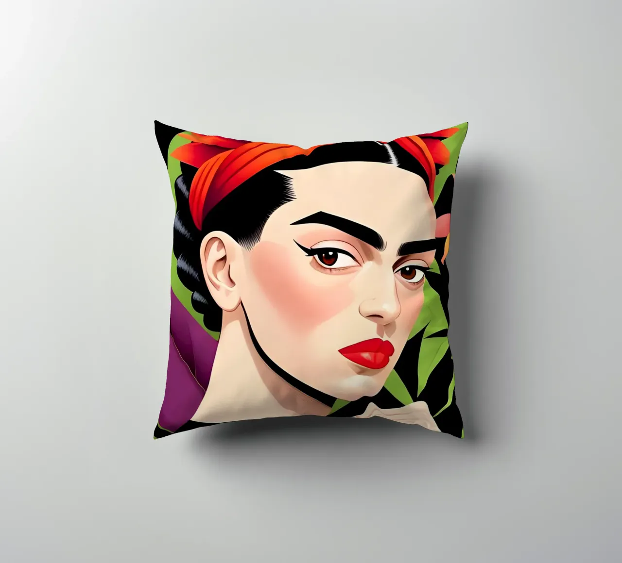 FRIDA KAHLO CON SCIMMIA cuscino da ART DECO