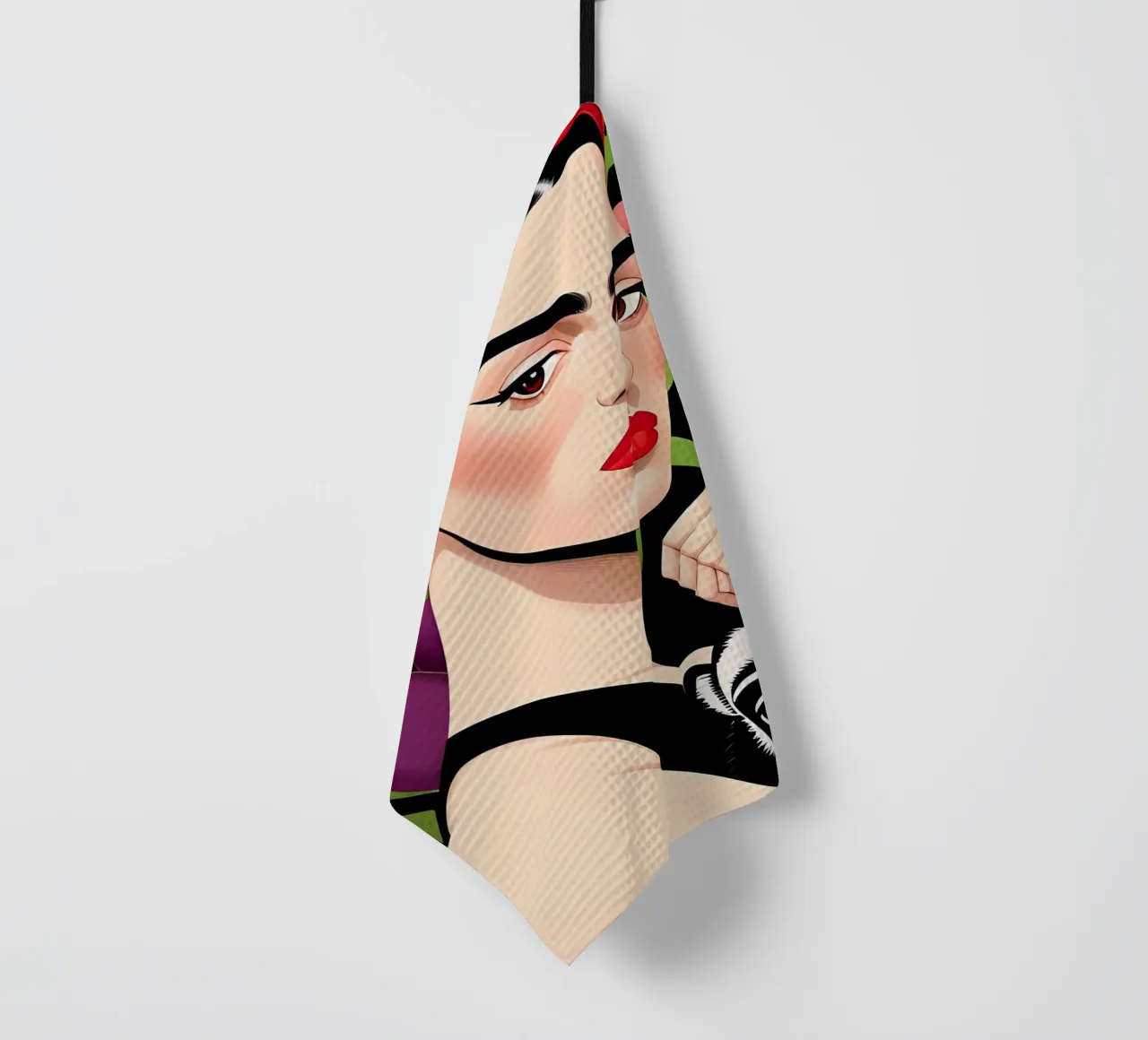 FRIDA KAHLO CON SCIMMIA canovaccio da cucina da ART DECO