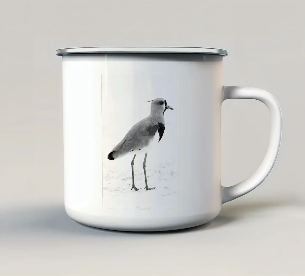 Vanellus chilensis taza de esmalte de rafael campezato