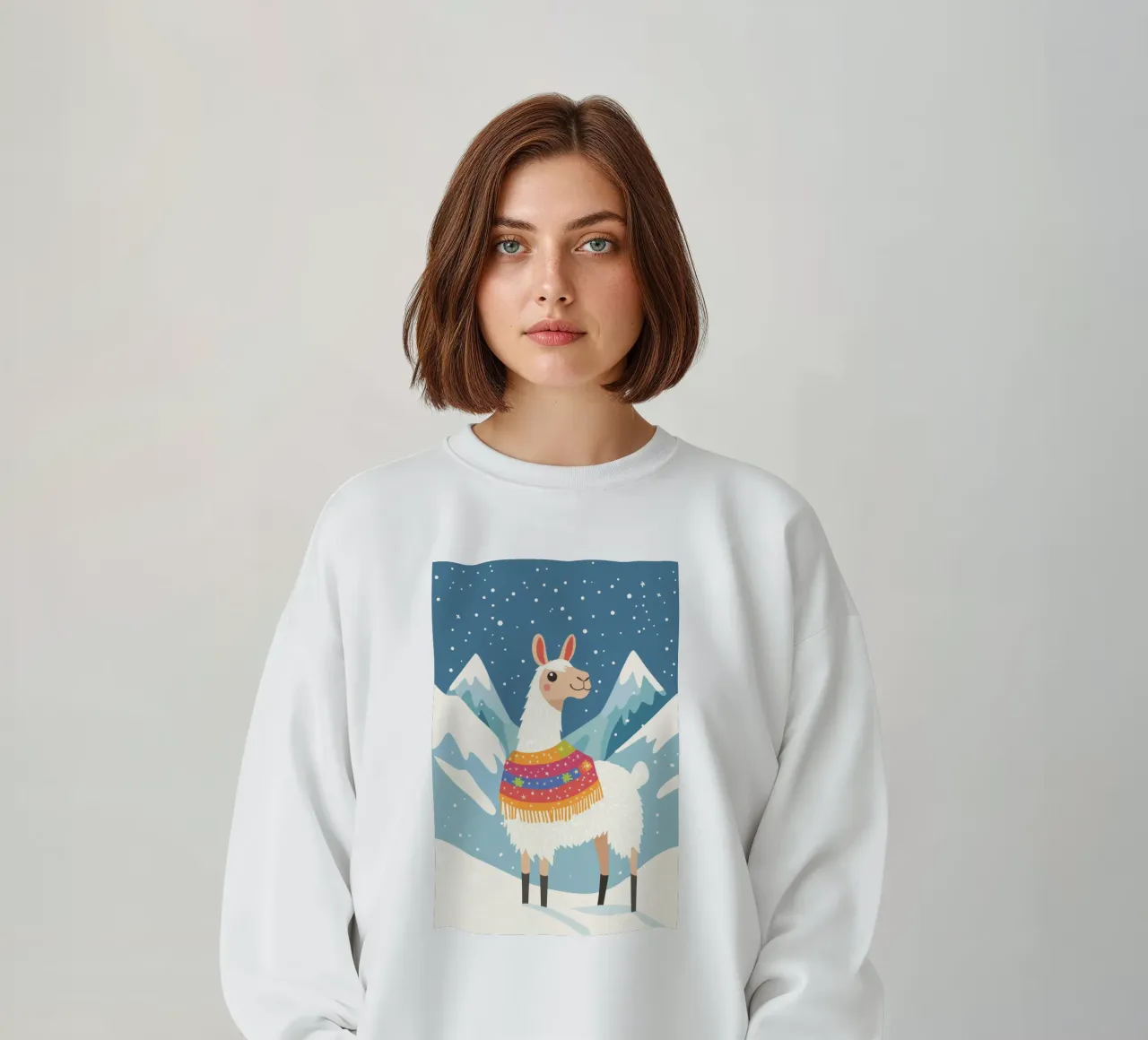 Lama in montagna felpa da DreamPixel