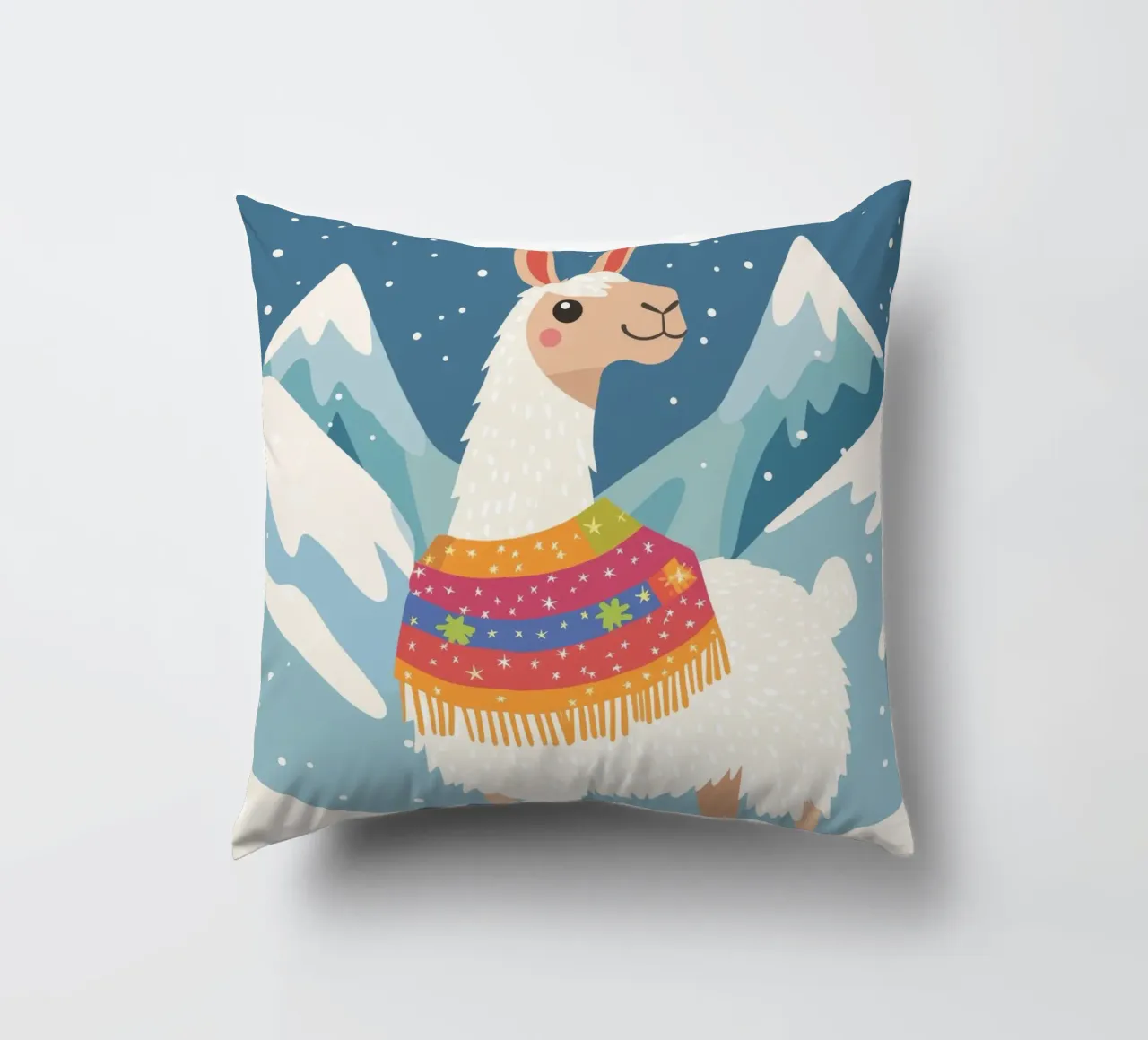 Lama in montagna cuscino da DreamPixel