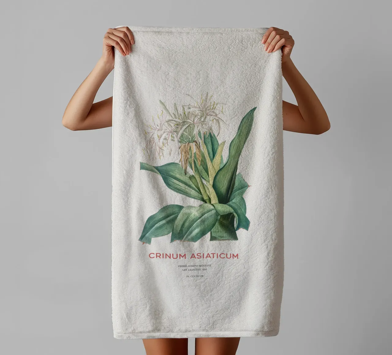 Giglio di ragno o Crinum asiaticum asciugamano da bagno da Vintagrafica