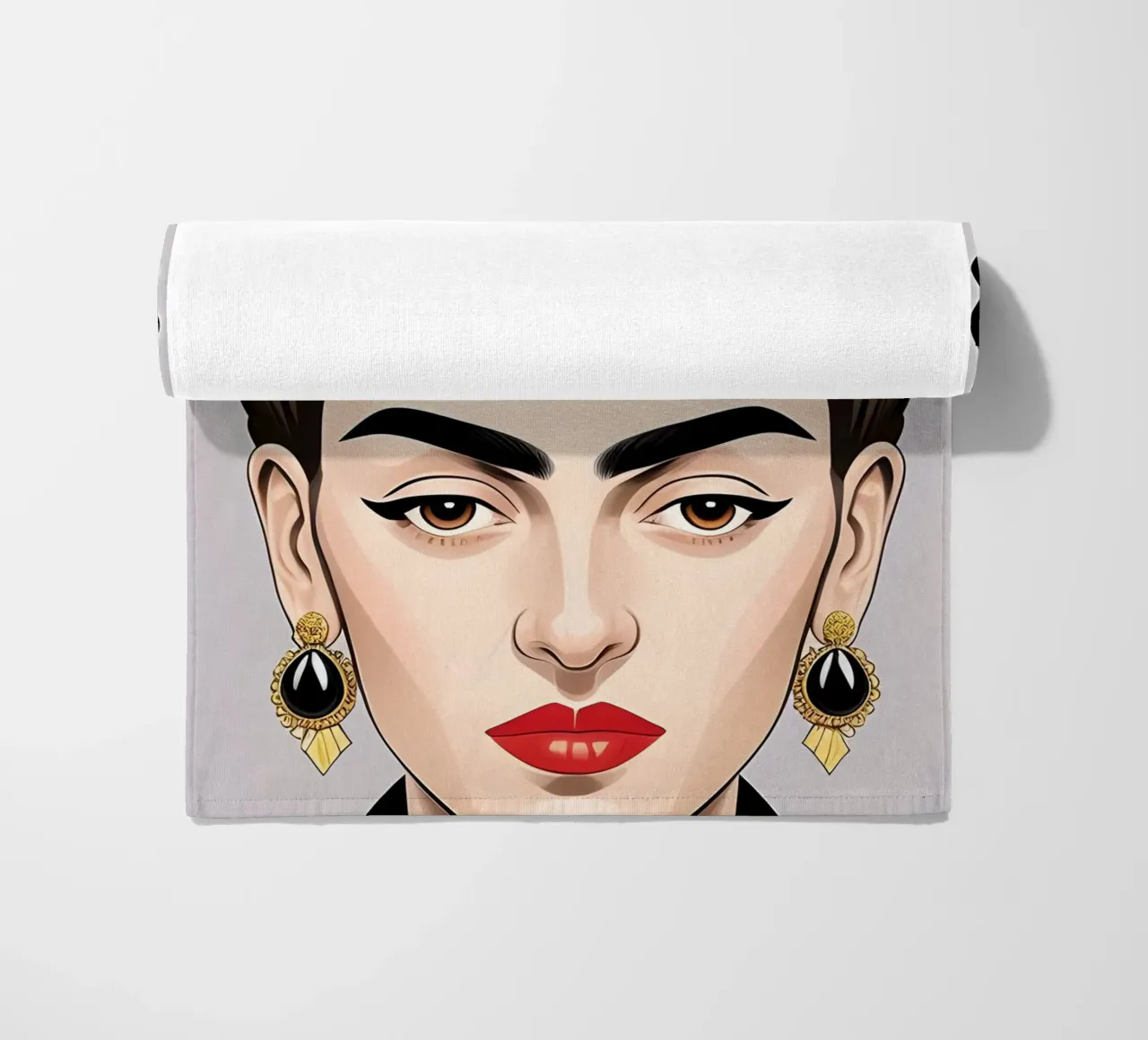 FRIDA KAHLO CON COPRICAPO FLOREALE telo mare da ART DECO