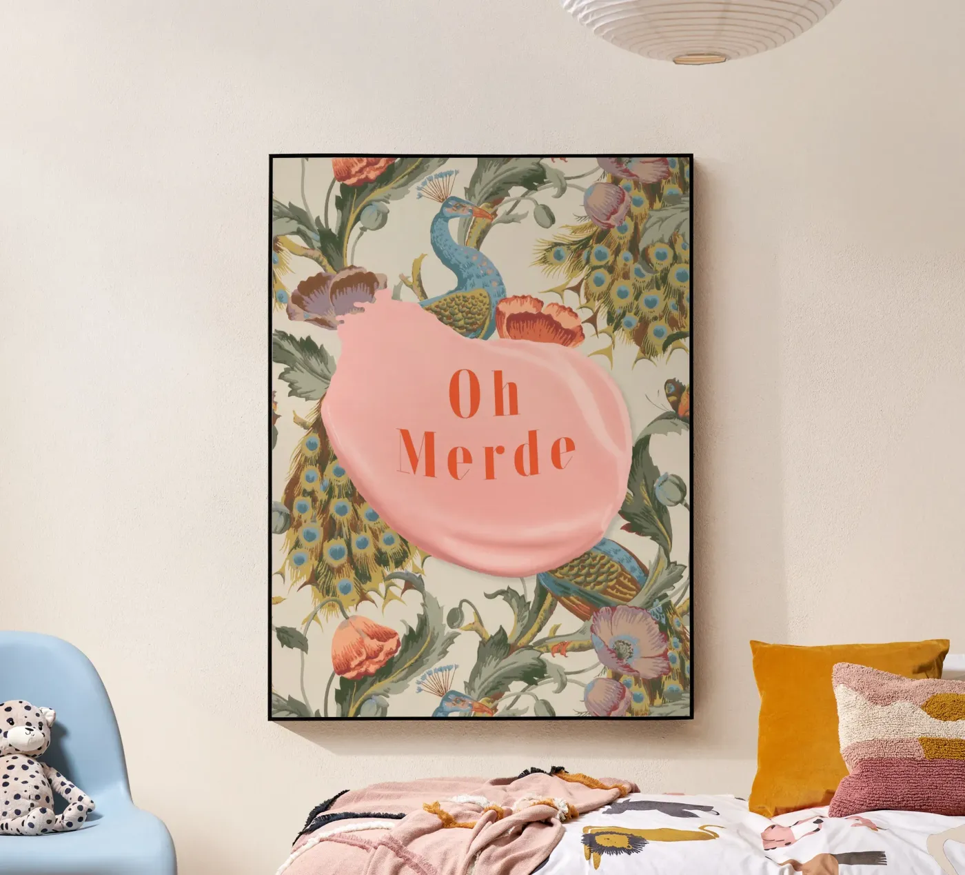 Oh Merde acryl van Dagmar Pels