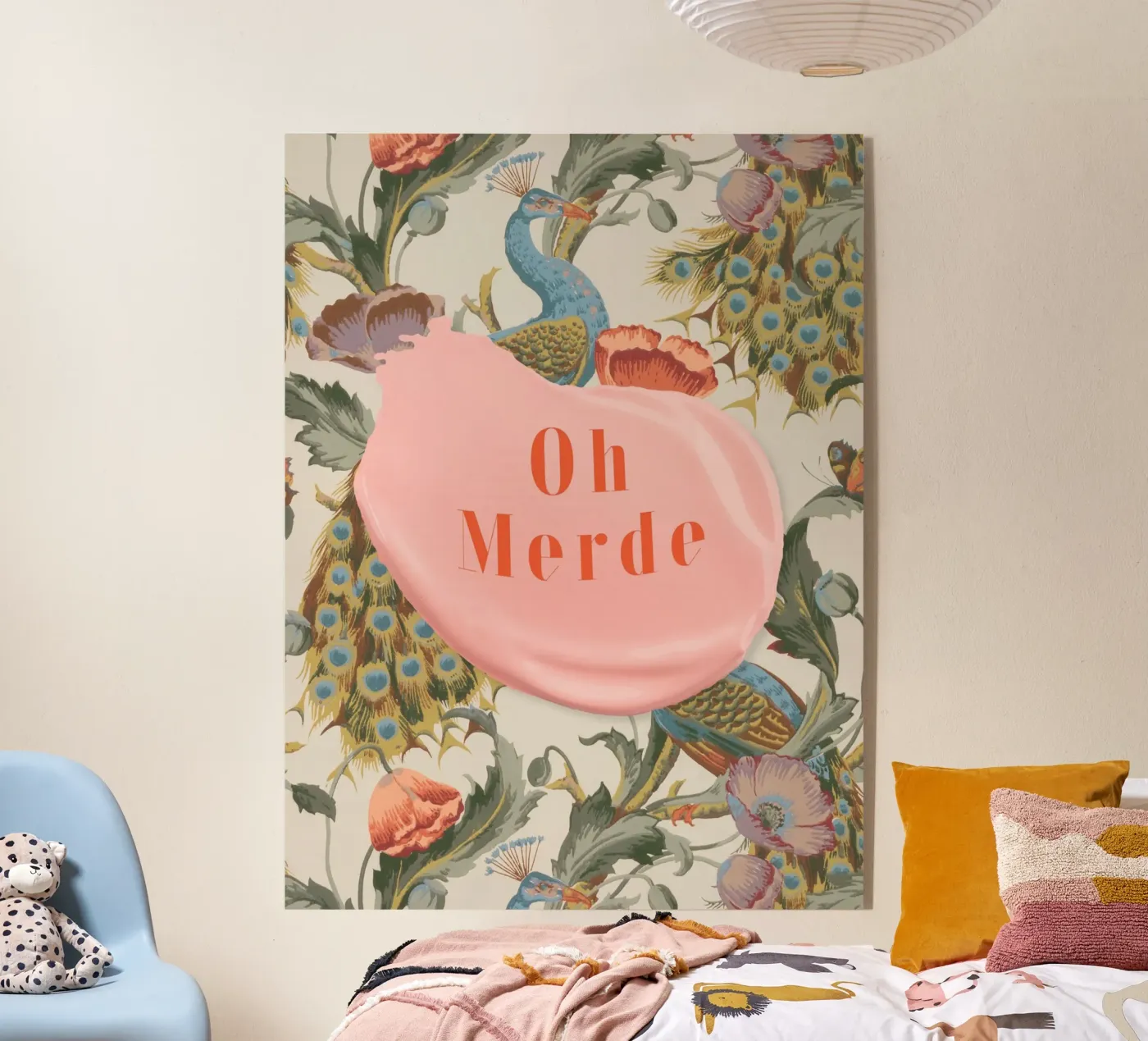 Oh Merde acryl van Dagmar Pels