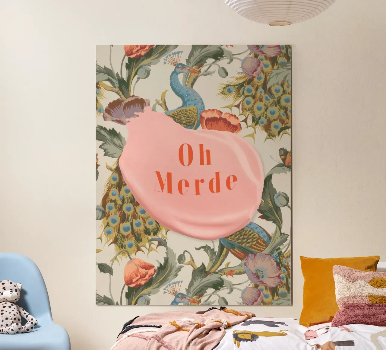 Oh Merde poster con telaio in plastica da Dagmar Pels