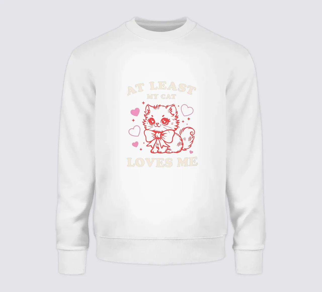 AT LEAST MY CAT LOVES ME sweatshirt by edsonramosart