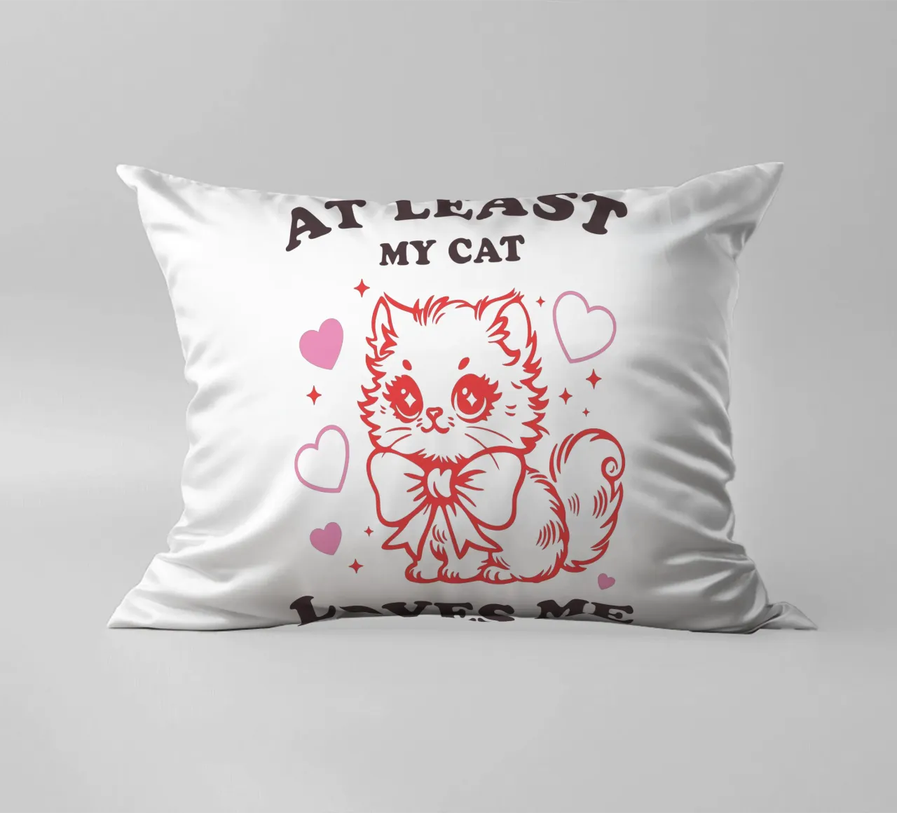 AT LEAST MY CAT LOVES ME cuscino da edsonramosart
