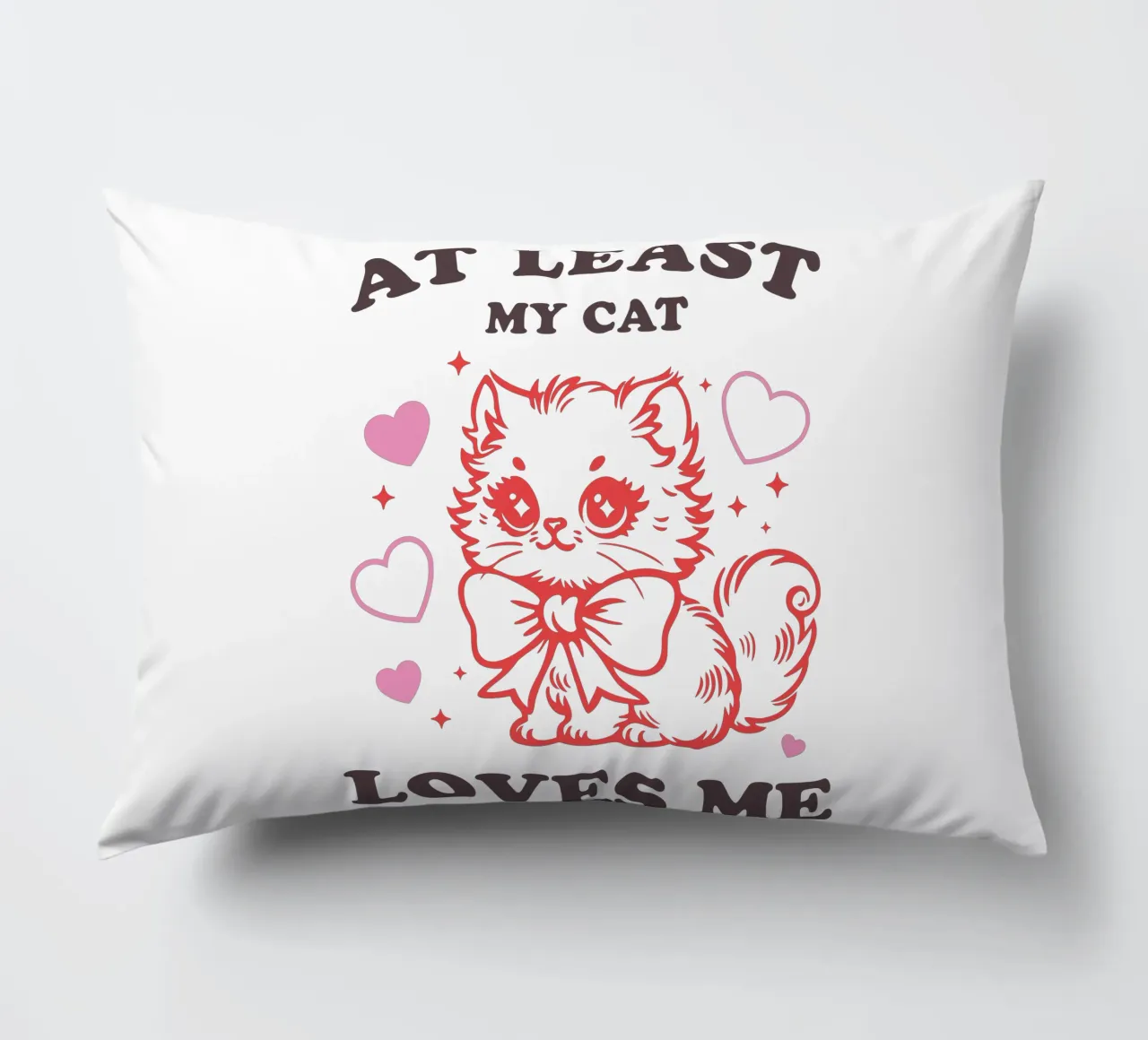 AT LEAST MY CAT LOVES ME cuscino da edsonramosart