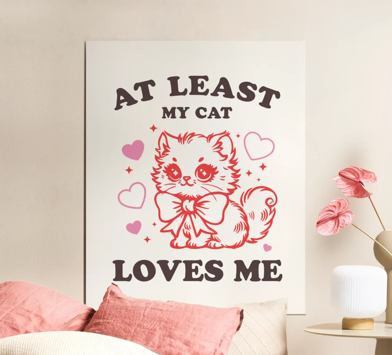 AT LEAST MY CAT LOVES ME poster de edsonramosart