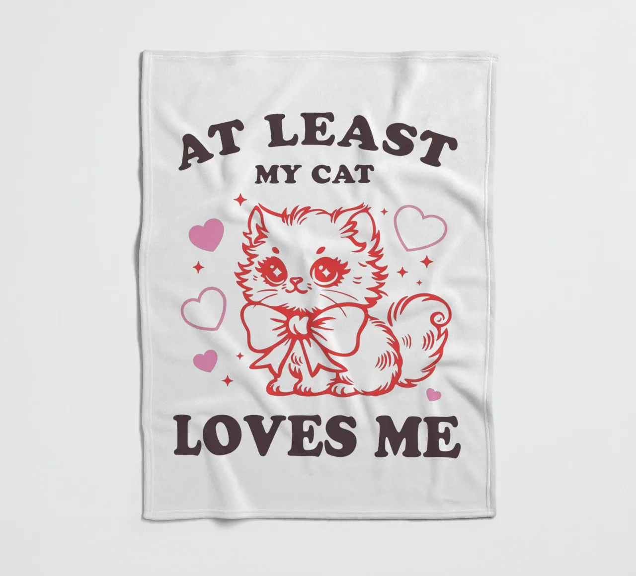 AT LEAST MY CAT LOVES ME coperta in pile da edsonramosart