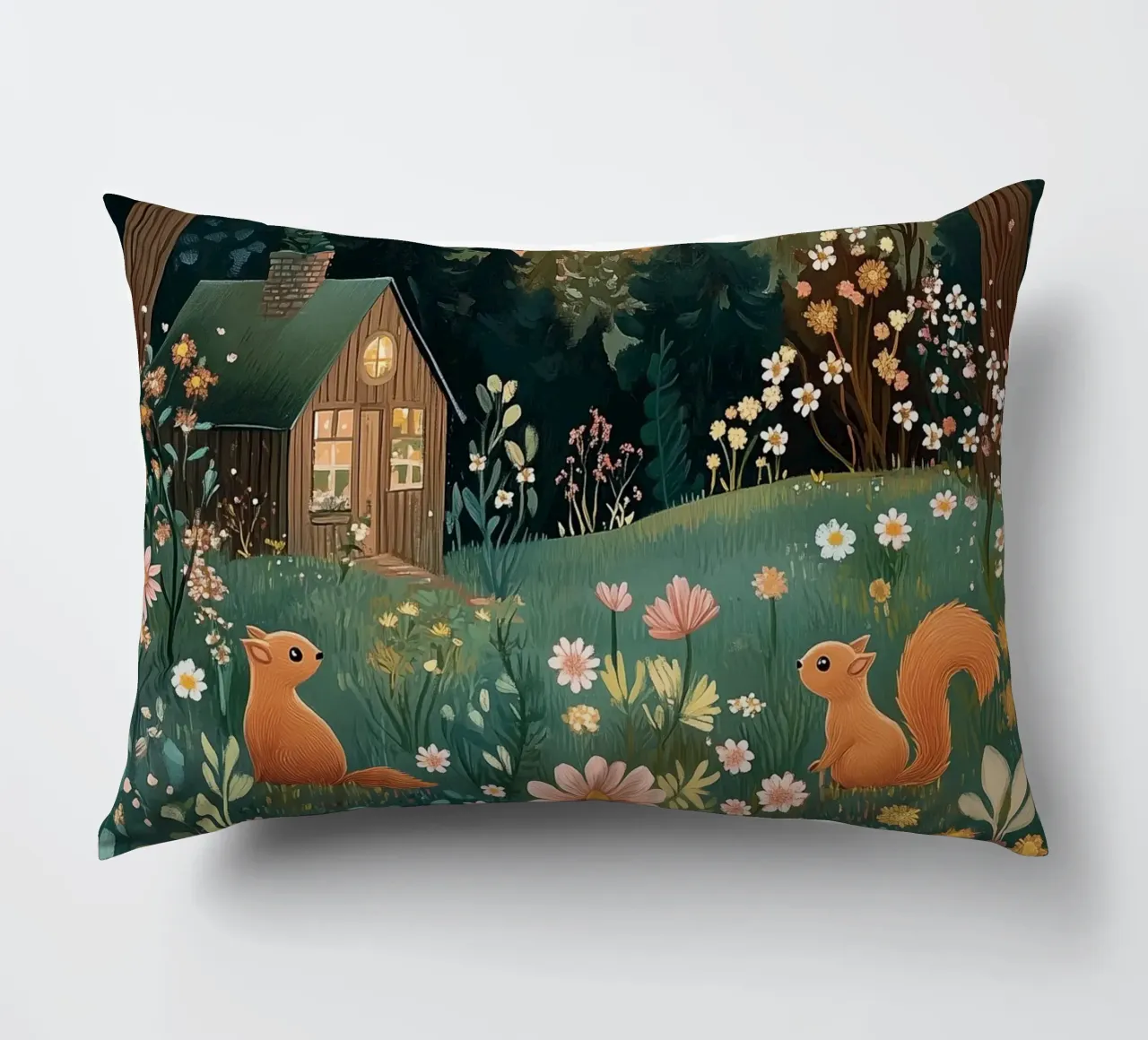 The Twilight Squirrels decorative cushion by studiofox