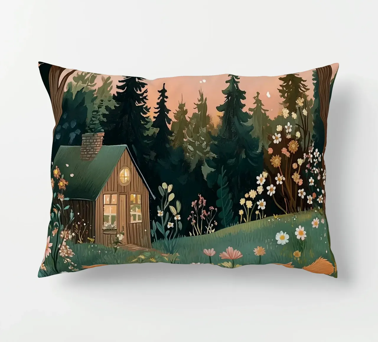 The Twilight Squirrels decorative cushion by studiofox