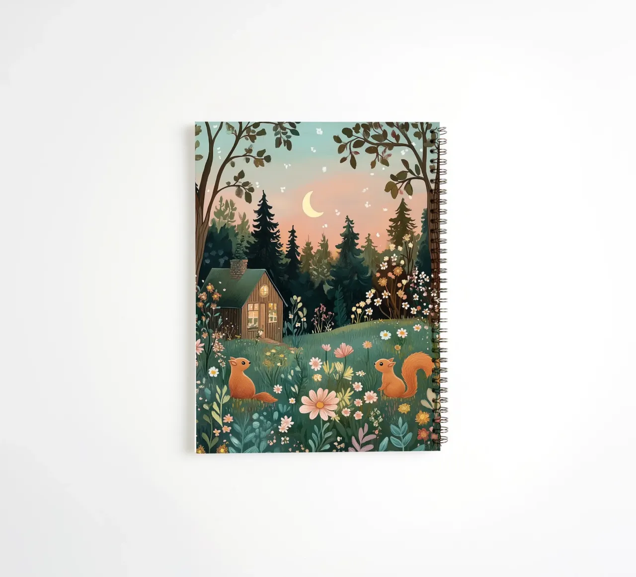 The Twilight Squirrels spiral notebook by studiofox