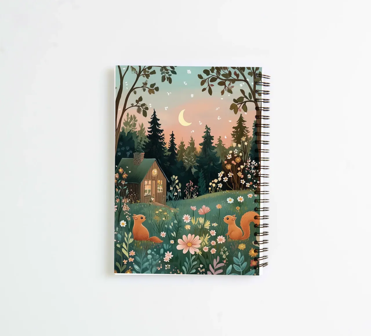 The Twilight Squirrels spiral notebook by studiofox