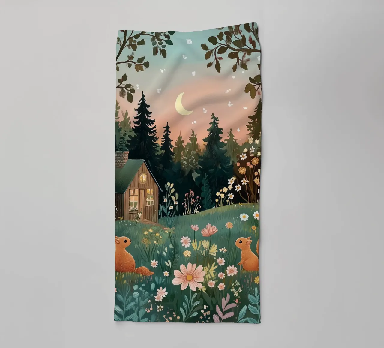 Komplizen Eichhörnchen in der Abenddämmerung Handtuch von studiofox