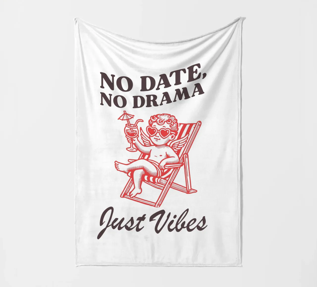 No Date, No Drama, Just Vibes. coperta in pile da edsonramosart