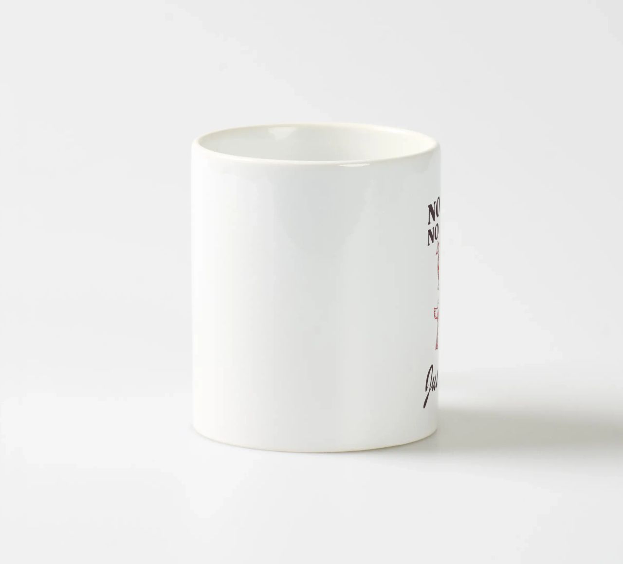 No Date, No Drama, Just Vibes. tazza in ceramica da edsonramosart