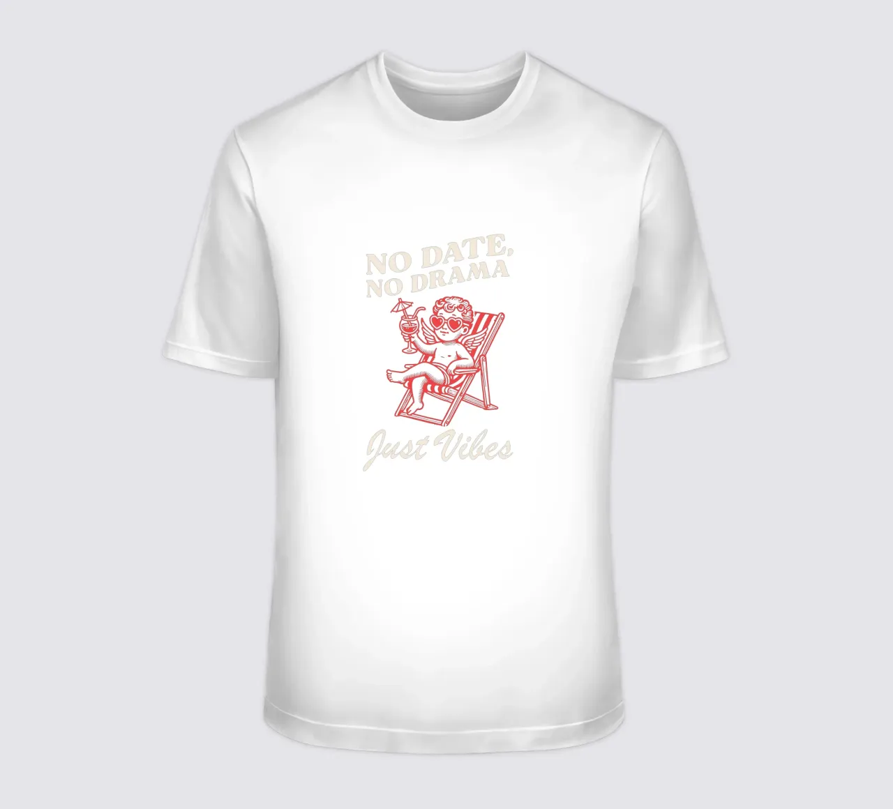 No Date, No Drama, Just Vibes. t-shirt da edsonramosart