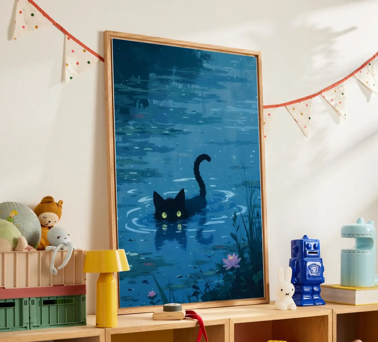 A Cat in the Lillies plexiglass da Attaboy Dsgn
