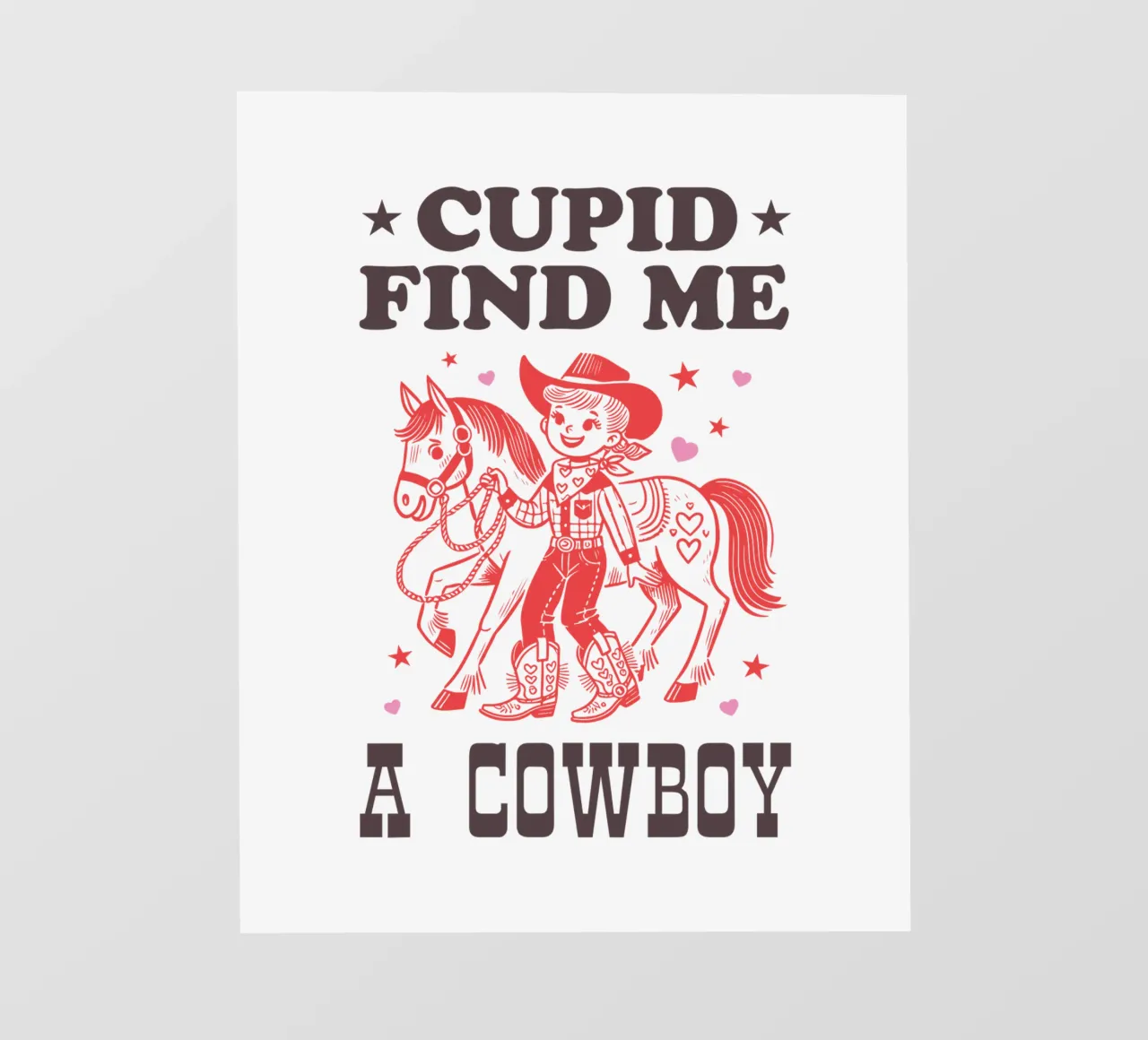 CUPID FIND ME A COWBOY telo in pvc da edsonramosart