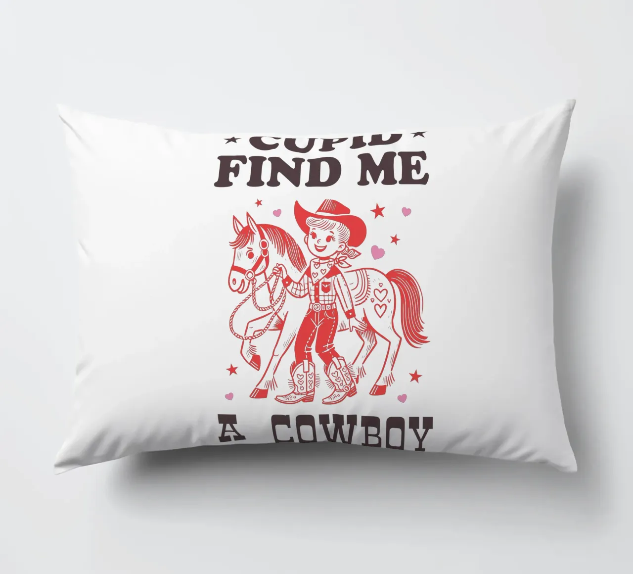 CUPID FIND ME A COWBOY decorative cushion by edsonramosart