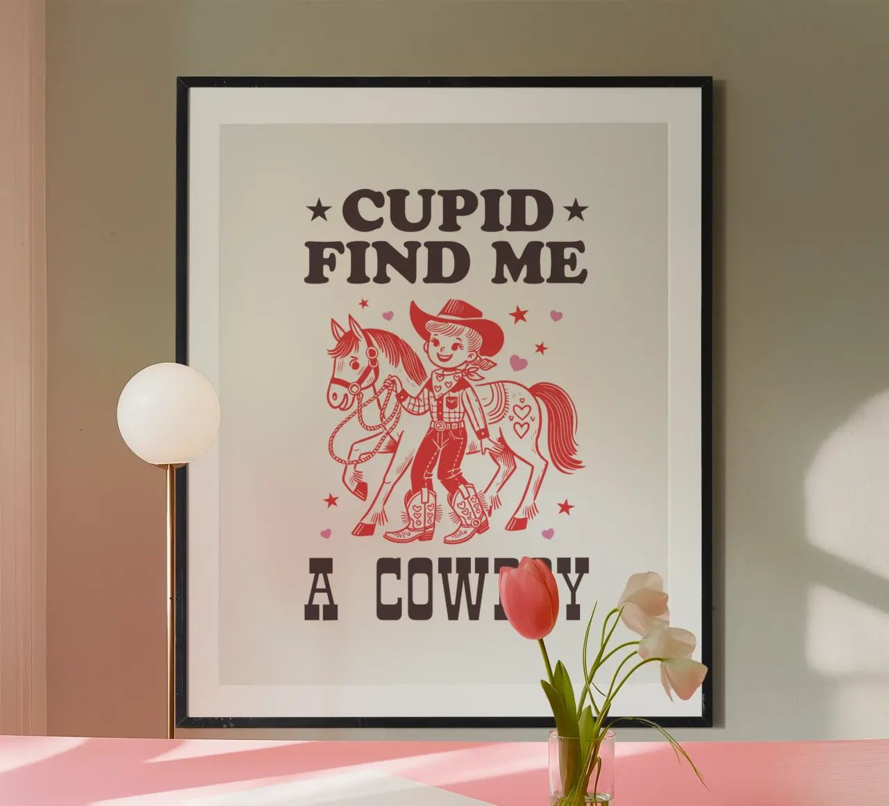 CUPID FIND ME A COWBOY carta hahnemühle da edsonramosart