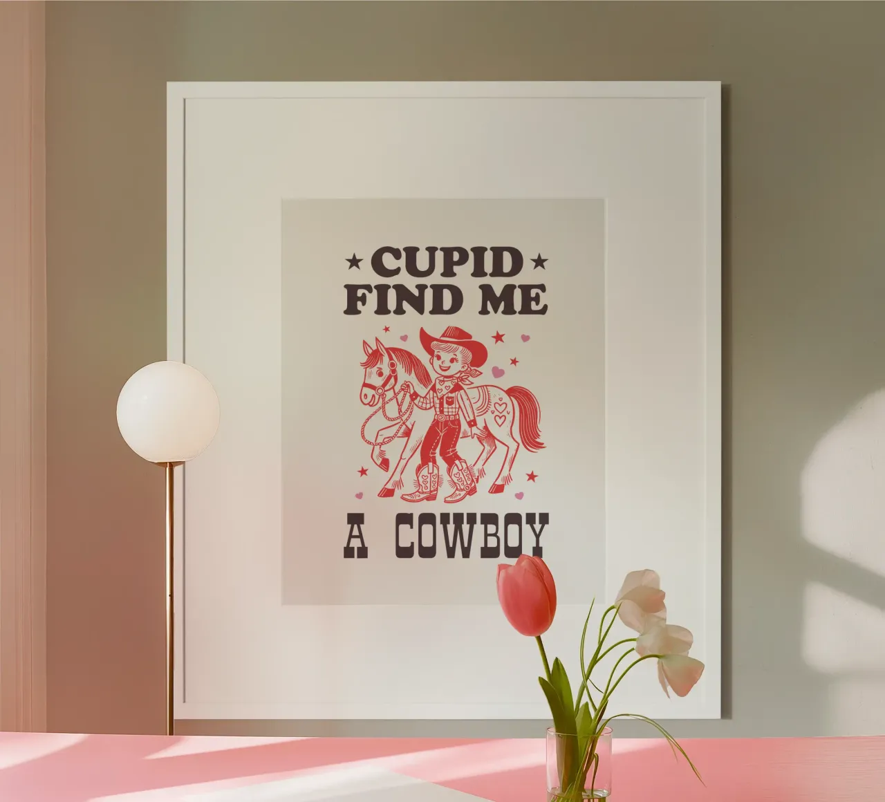 CUPID FIND ME A COWBOY carta hahnemühle da edsonramosart