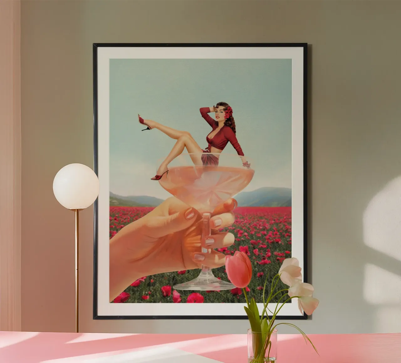 Cocktail sfacciato - Edizione di primavera poster con telaio in alluminio da Dagmar Pels