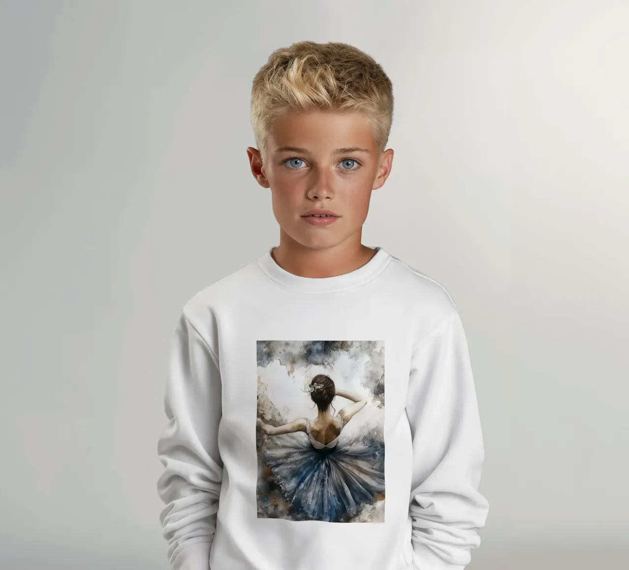 Balletdanseres aquarelkunst kinder sweatshirt van Justyna Jaszke JBJart