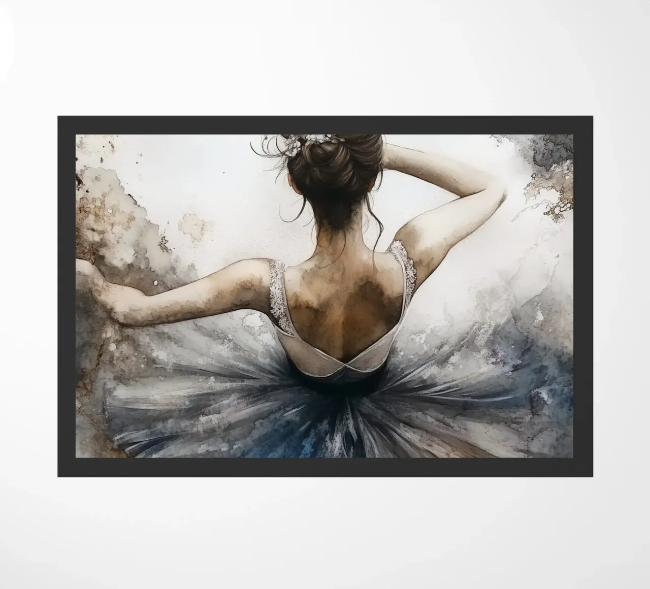 Ballerina di danza classica ad acquerello zerbino da Justyna Jaszke JBJart