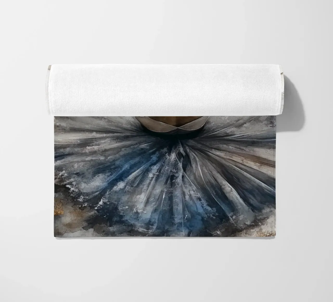 Ballet Dancer watercolor art beach towel by Justyna Jaszke JBJart