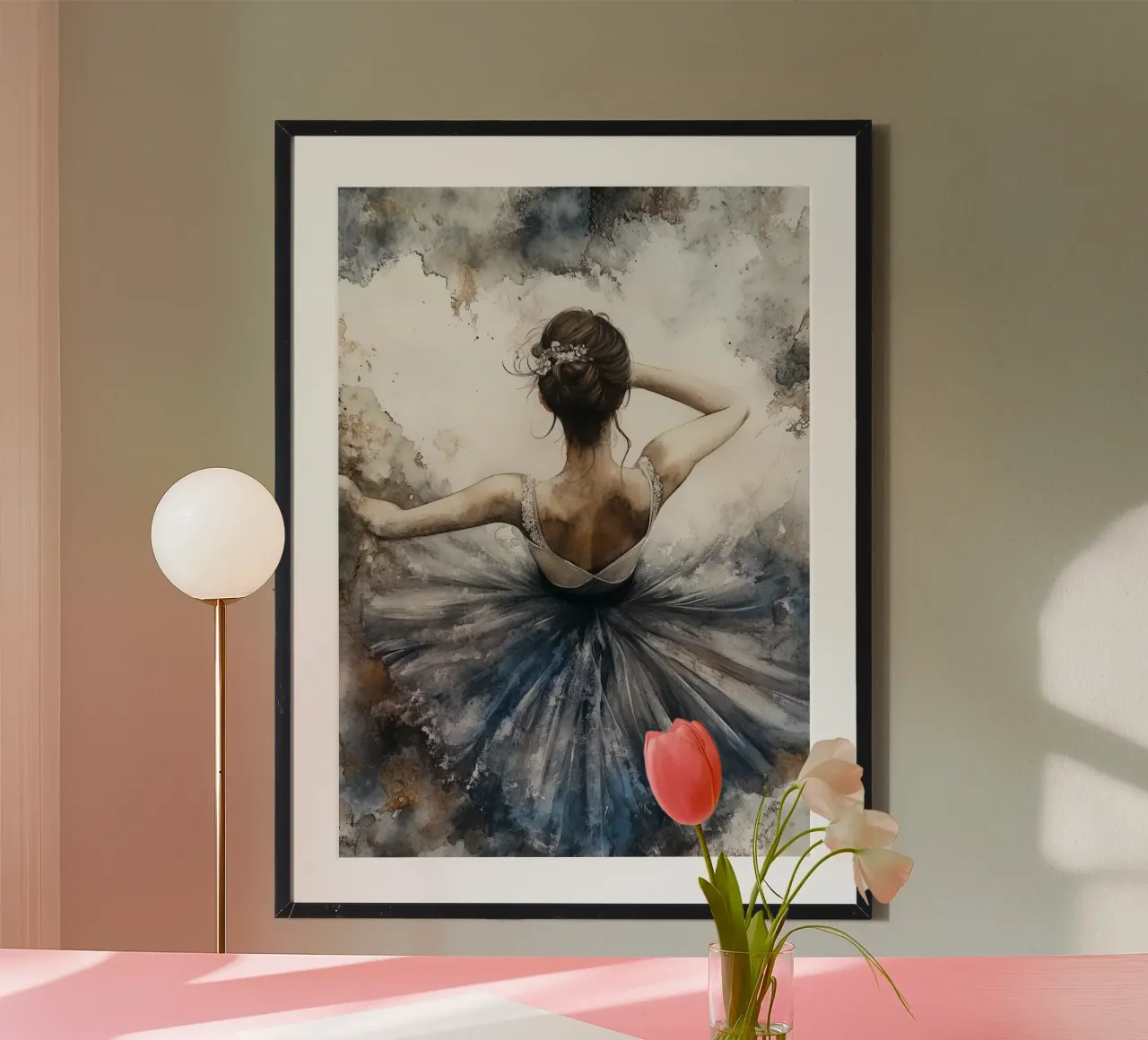 Bailarina de ballet acuarela hahnemühle de Justyna Jaszke JBJart