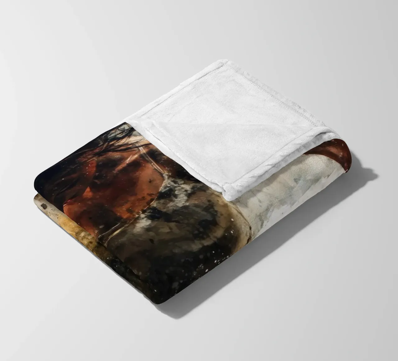 Ballet Dancer watercolor art fleece blanket by Justyna Jaszke JBJart