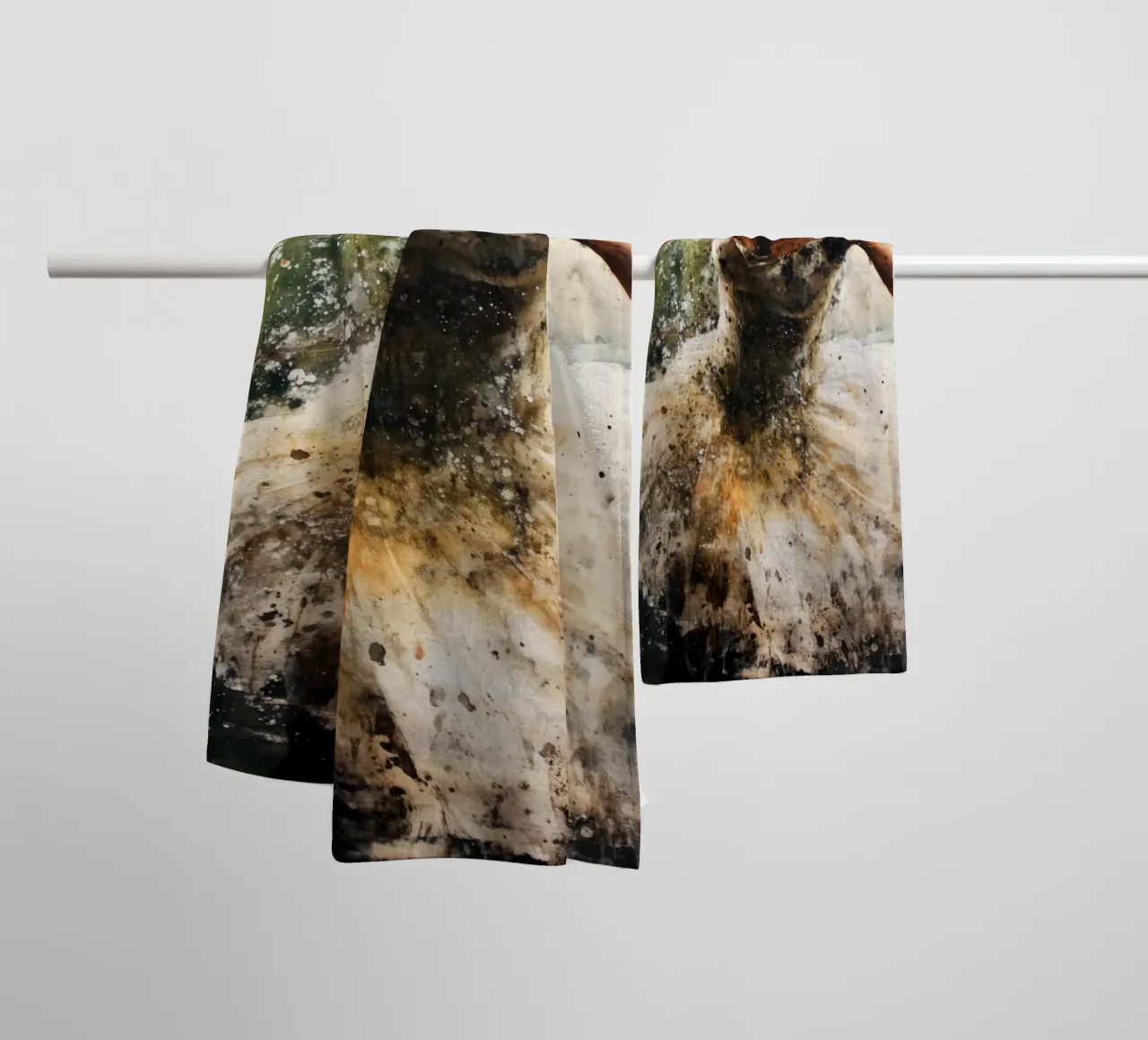 Ballet Dancer watercolor art towel by Justyna Jaszke JBJart