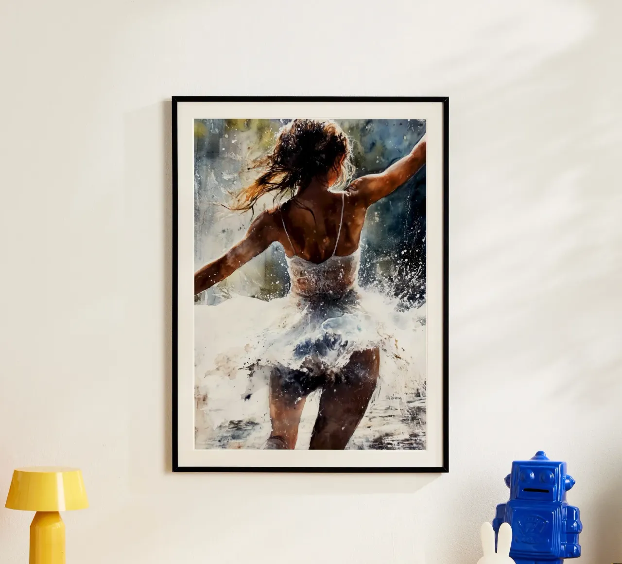 Ballerina di danza classica ad acquerello poster da Justyna Jaszke JBJart