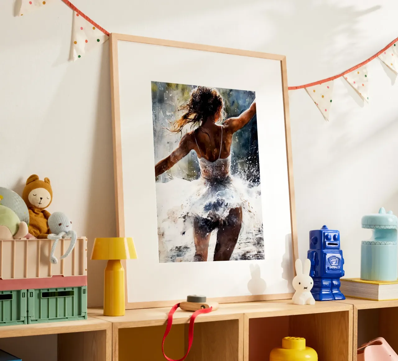 Ballerina di danza classica ad acquerello poster da Justyna Jaszke JBJart